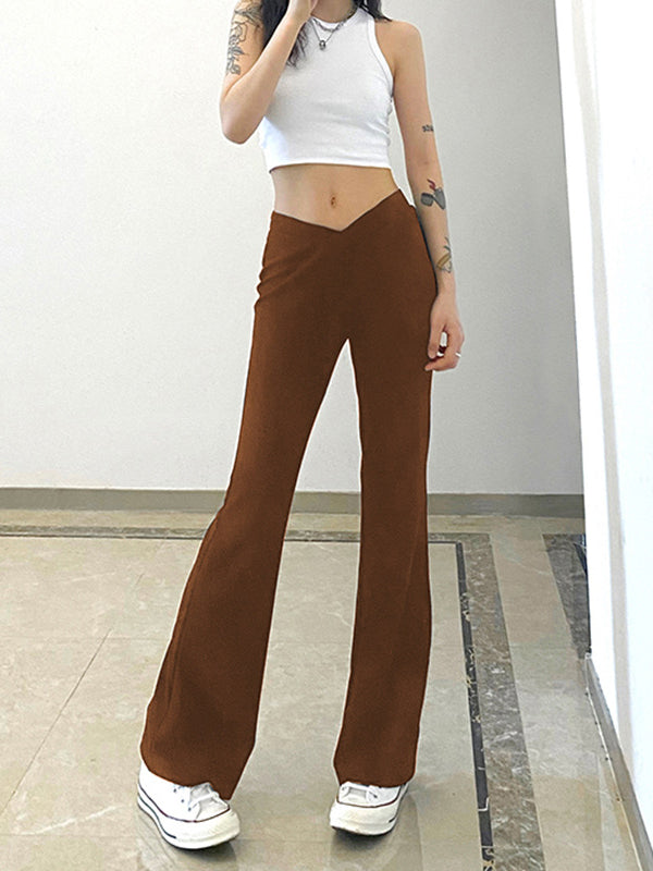 Slim Fit Flared Trousers