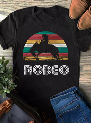 Rainbow Cowboy Rodeo T-Shirt Tee