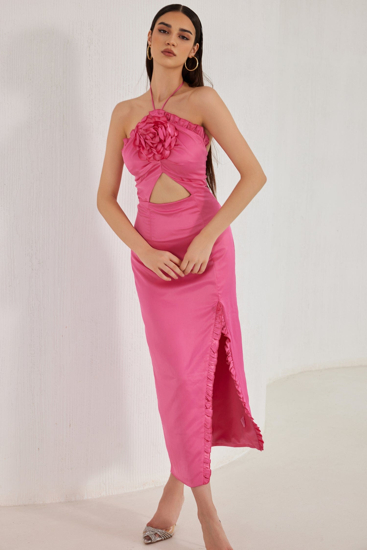 Vestido Callie Peony con volantes - Rosa