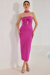 Nadia Strapless Hollow Out Maxi Bandage Dress Set