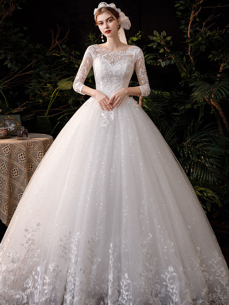 French Simple Light Wedding Dress