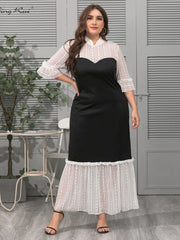 Lace Stitching Loose Temperament Dress