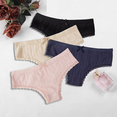 6pack Lace Trim Panty Set