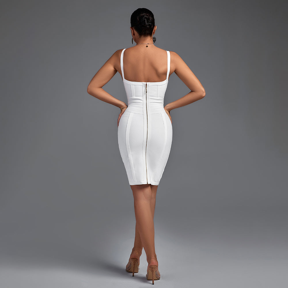 Strappy Sleeveless Backless Mini Bandage Dress