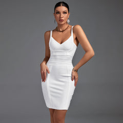 Strappy Sleeveless Backless Mini Bandage Dress