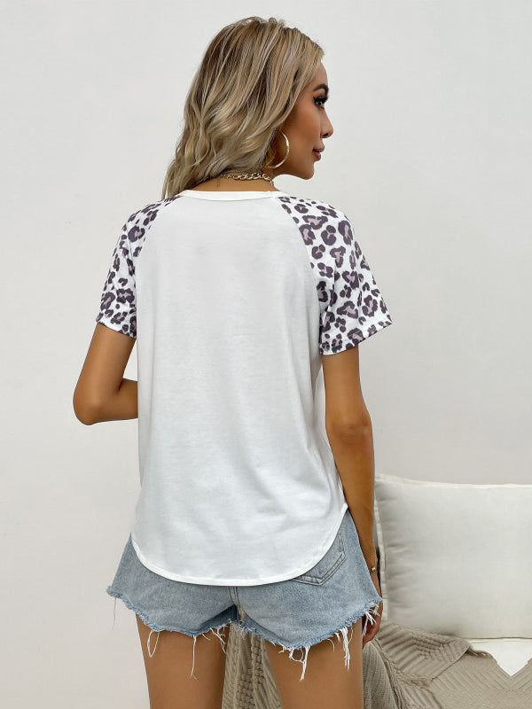 Top de punto con estampado de leopardo 