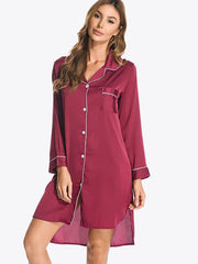 Bathrobe dressing gown shirt lapel button cardigan