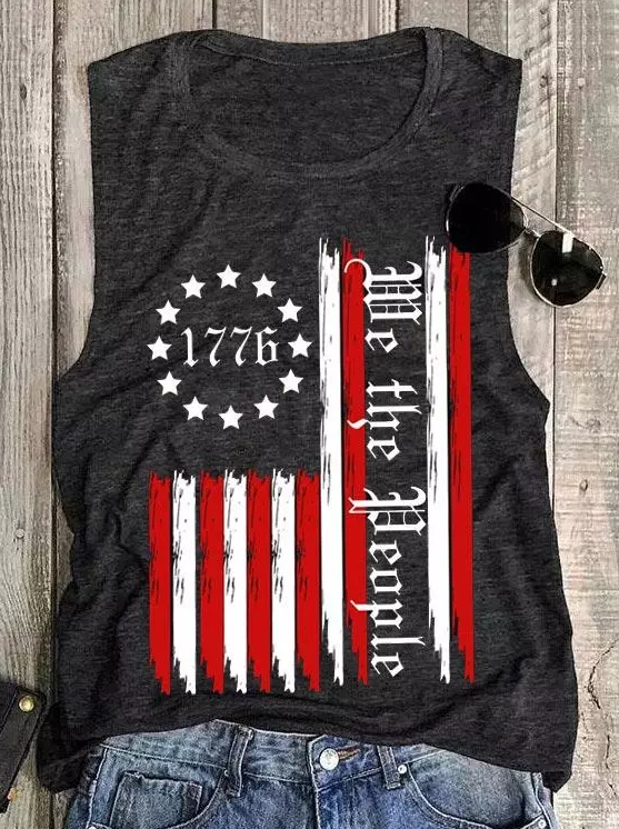 American Flag Star Striped 1776 We The People Tank – MagChic