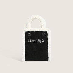 Corduroy Lamb Wool Bag