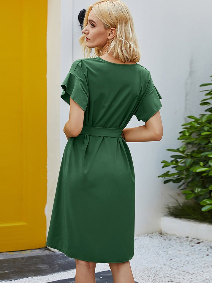 summer solid color dress