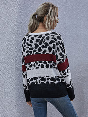 Leopard Print Knit Sweater