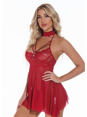 Halter See-through Bandage Nightgown