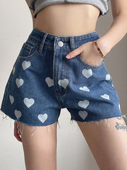 Schmal geschnittene lässige Jeansshorts 