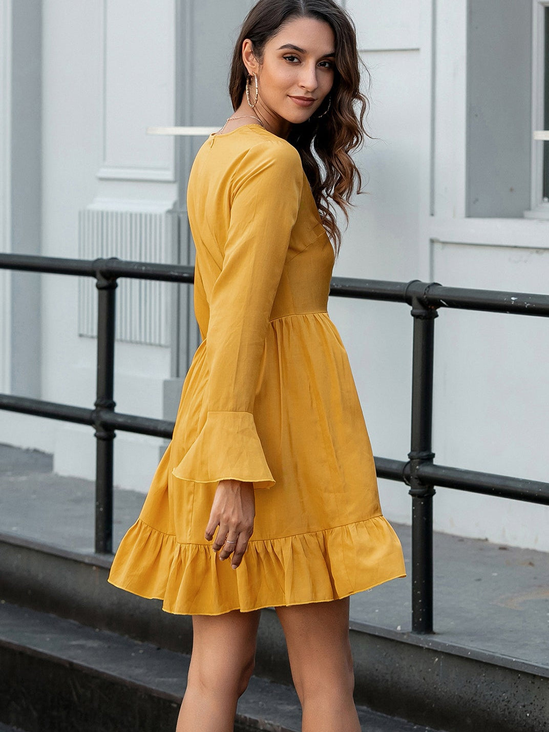 Yellow casual dress