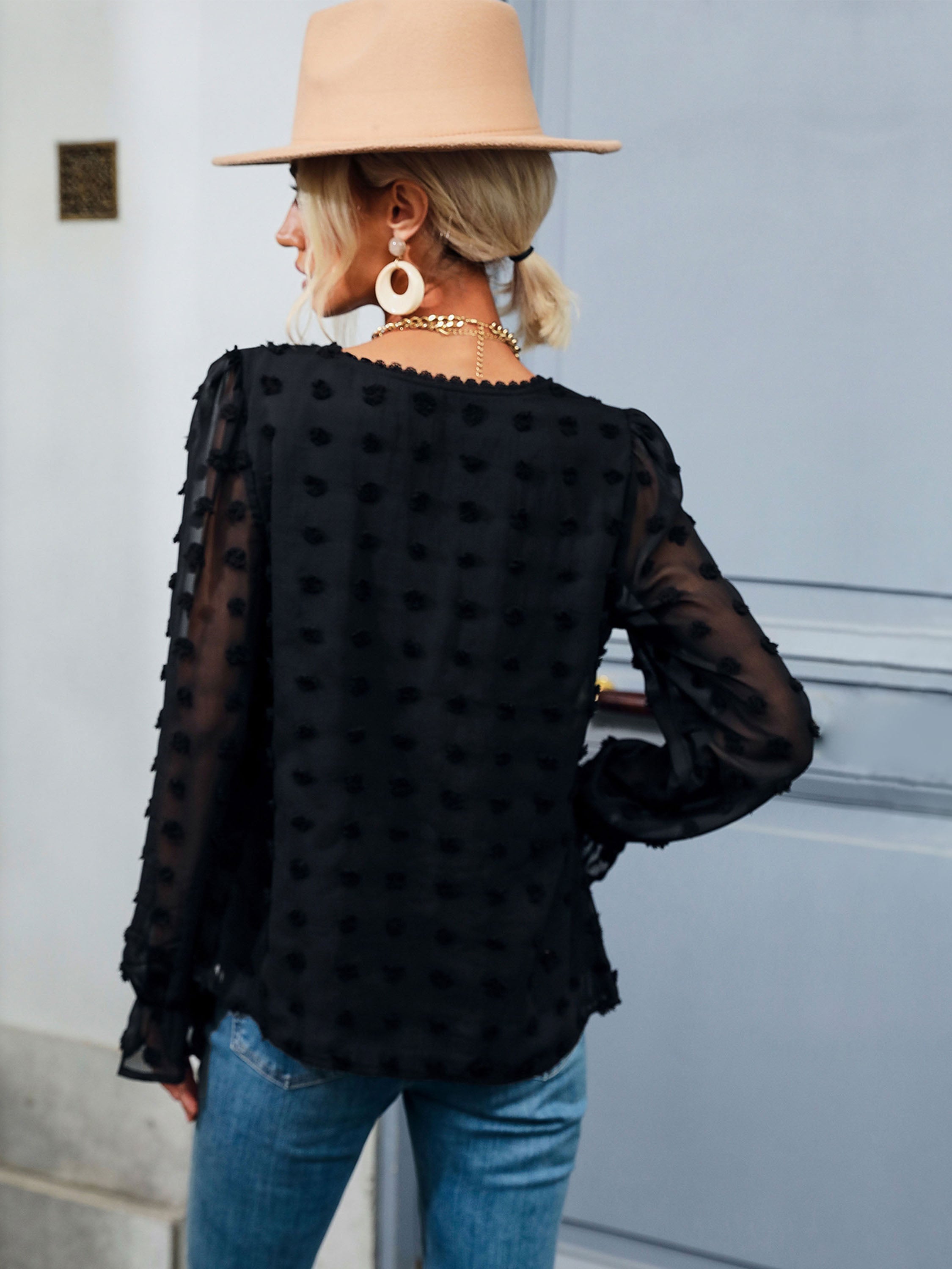 Mesh Long Sleeve Shirt