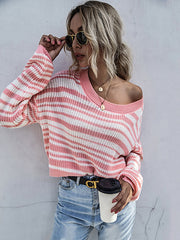 Knitwear Short Striped Sweater