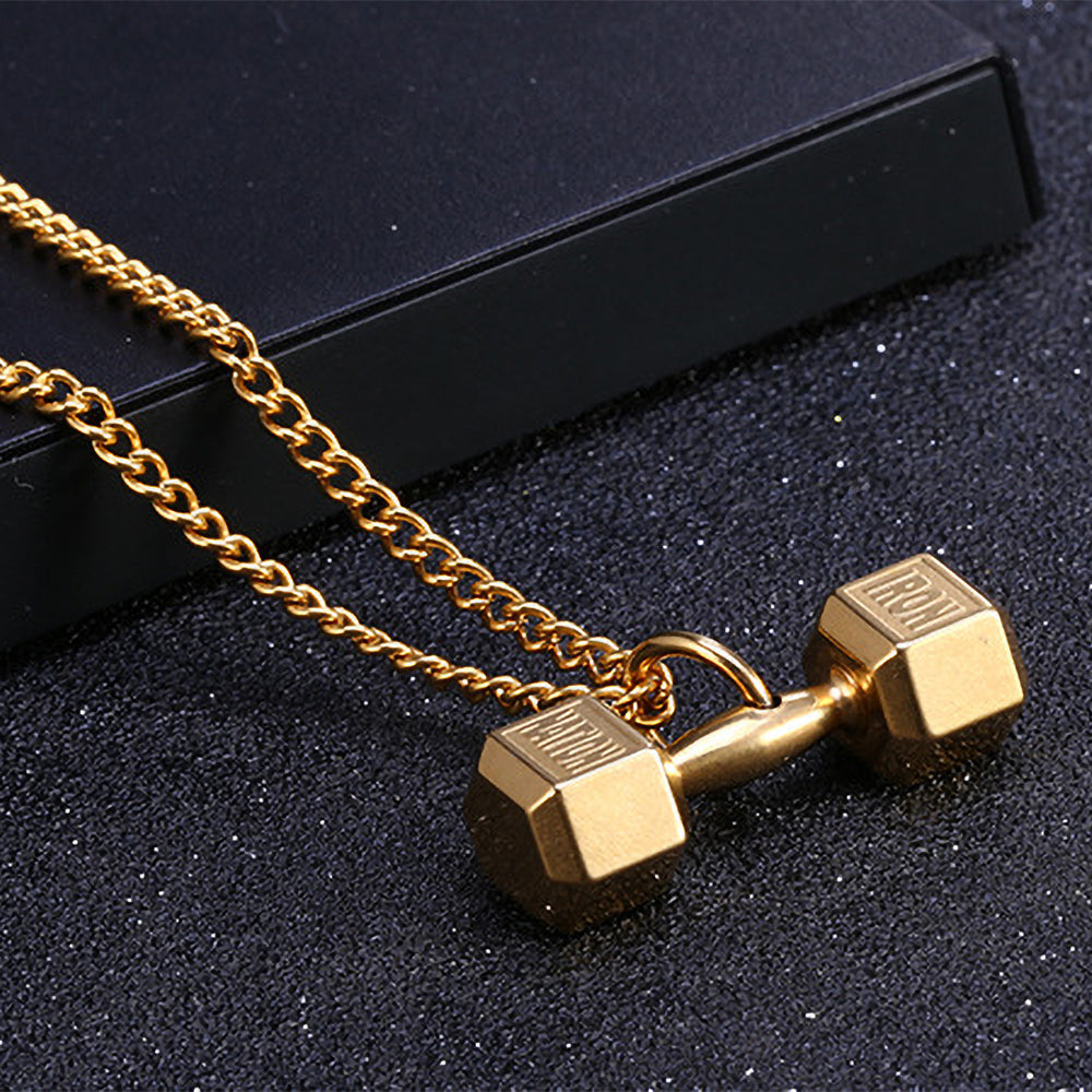Barbell Pendant with Chain