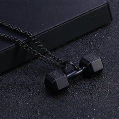 Barbell Pendant with Chain
