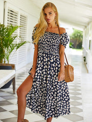 Printed style long  Dress