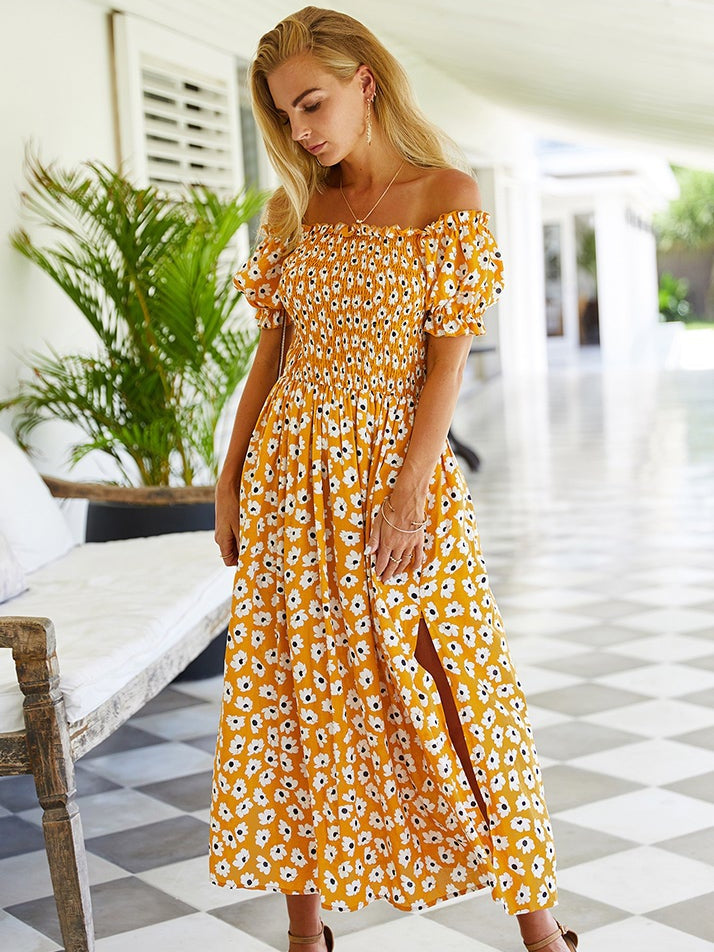 Printed style long  Dress