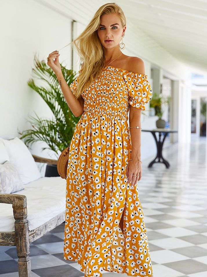 Printed style long  Dress