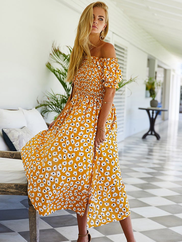 Printed style long  Dress