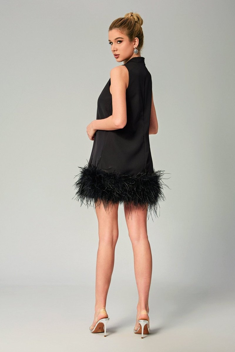 Odell Feather Mini Dress