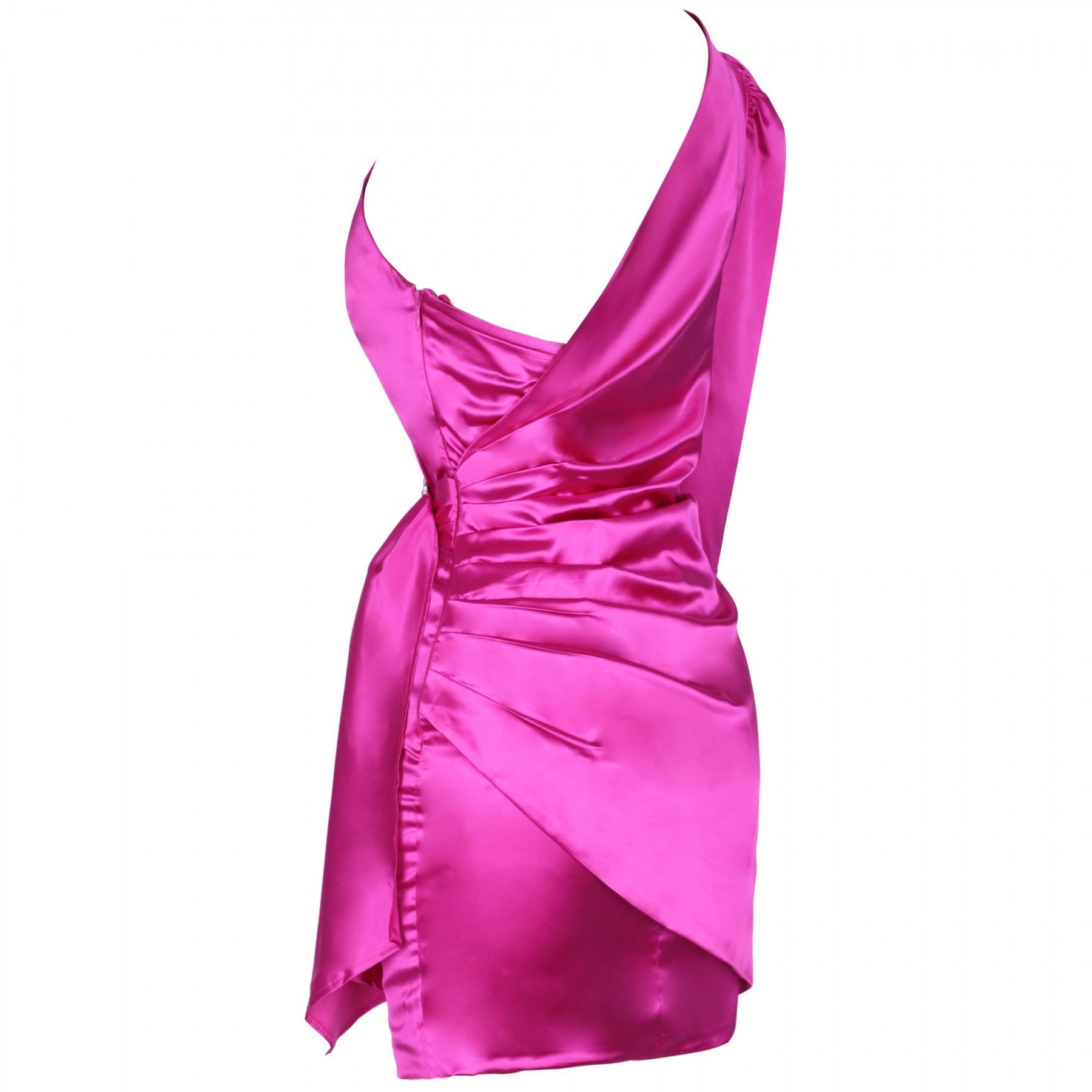 Vestido mini ajustado asimétrico de manga larga con un solo hombro HI1105