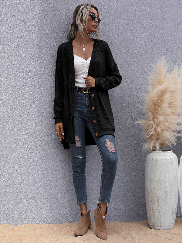 Knitted V-neck Cardigan Sweater