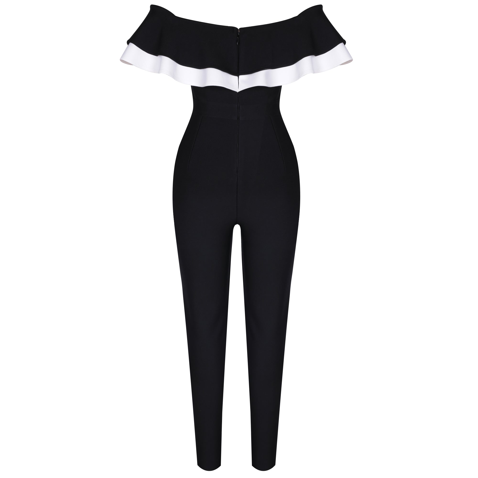 Off Shoulder Frill Bandage Jumpsuit