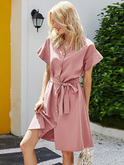 summer solid color dress