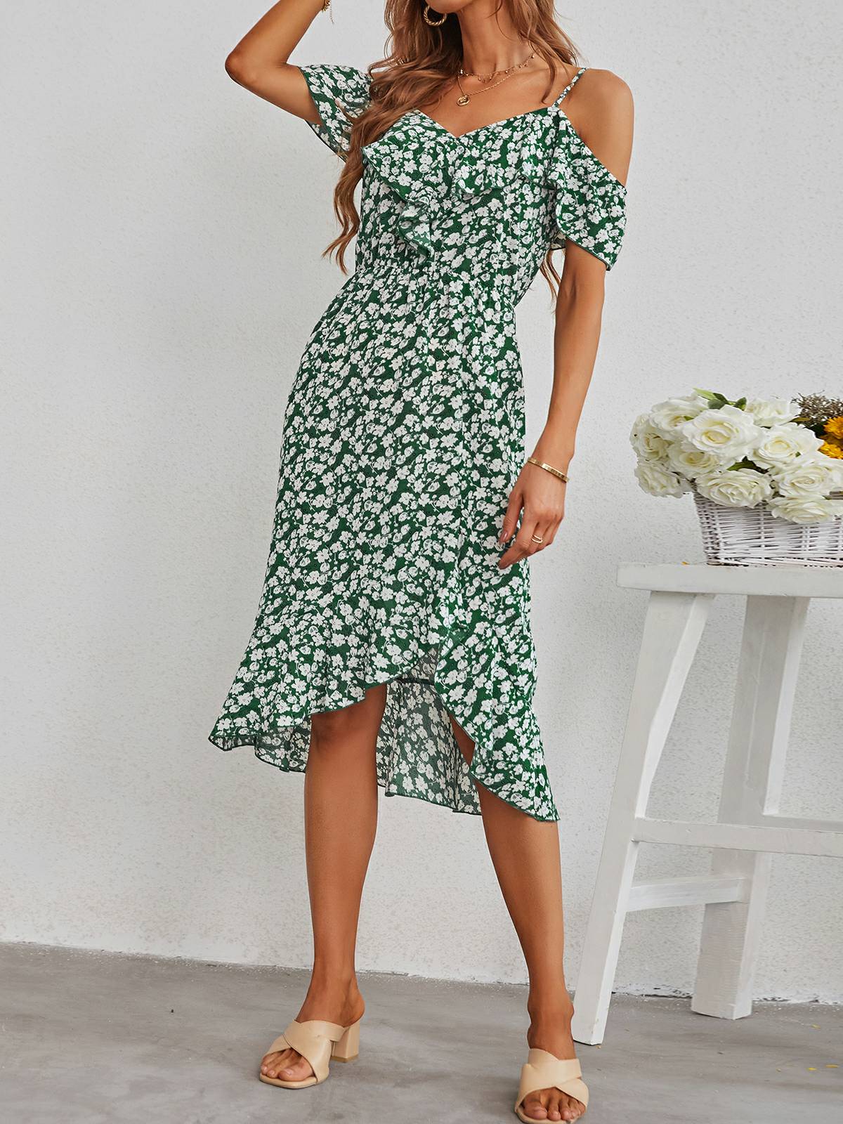 Printed Slip Skirt Dress – MagChic