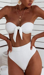 White High Waist Bikini BOTTOM