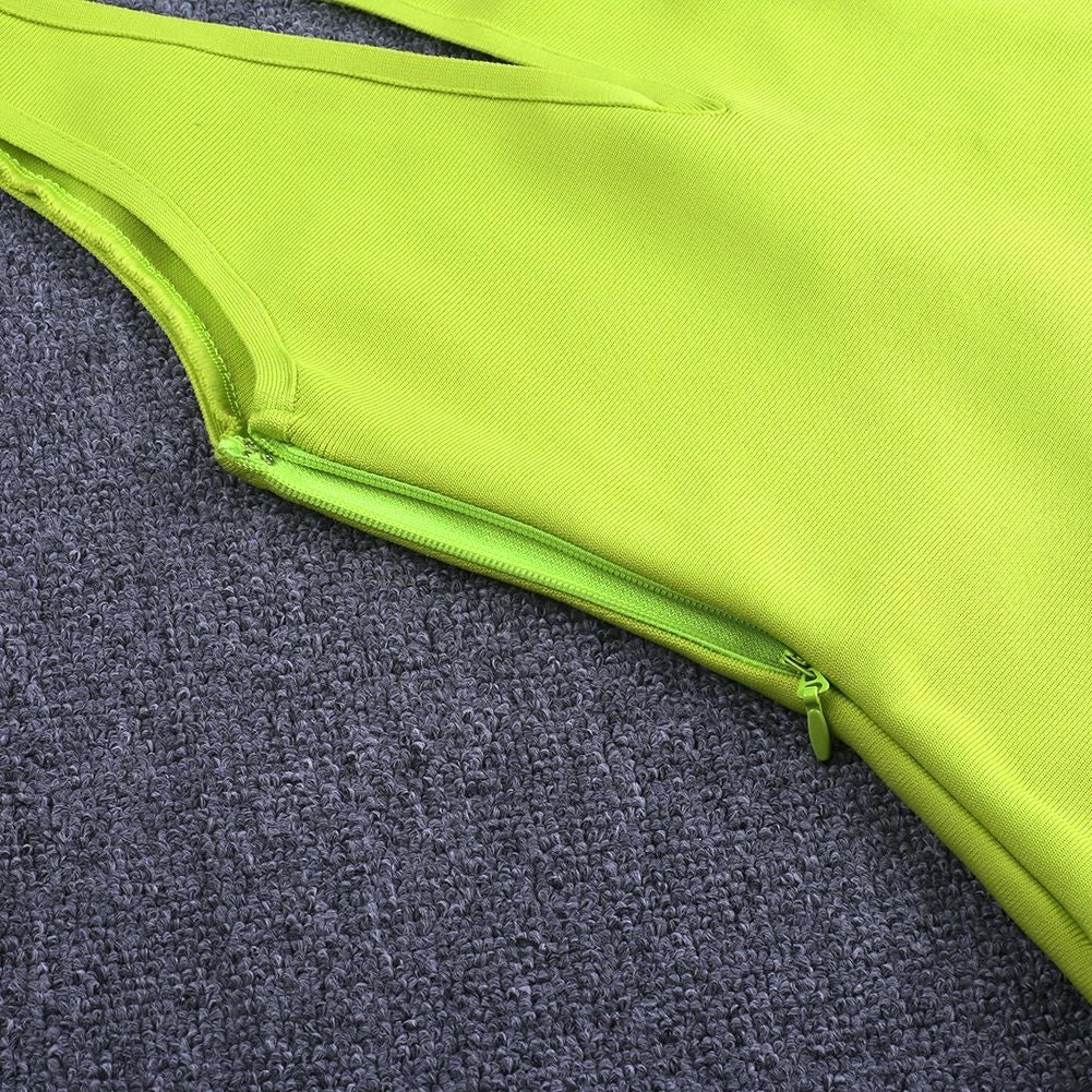 One Shoulder Sleeveless Asymmetrical Mini Bandage Dress PP19120