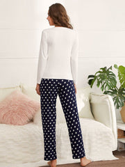 Top Polka Dot Trousers Home Pajamas