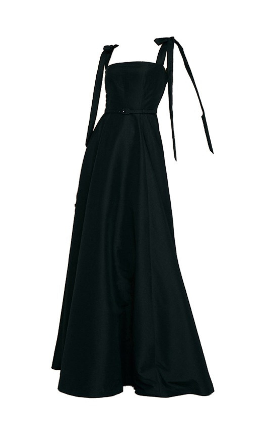 Vestido con tirantes TIE en negro