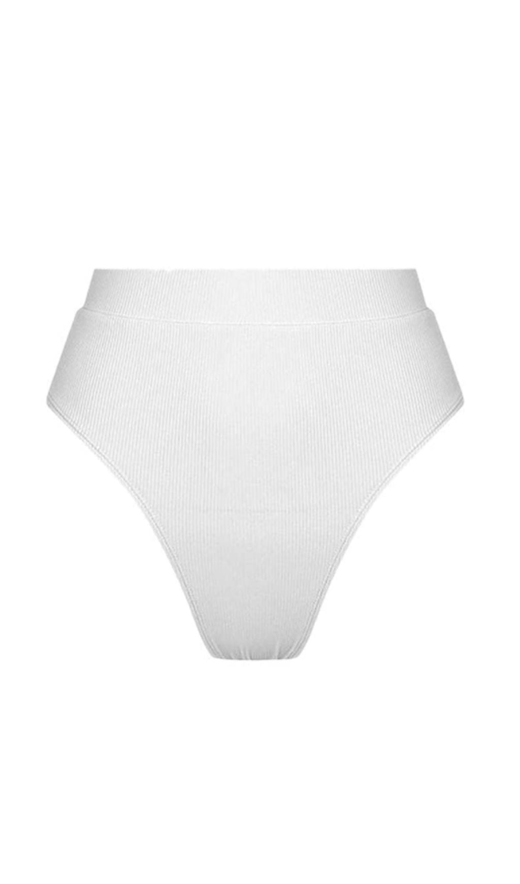 White High Waist Bikini BOTTOM