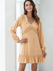 Pure color nightdress