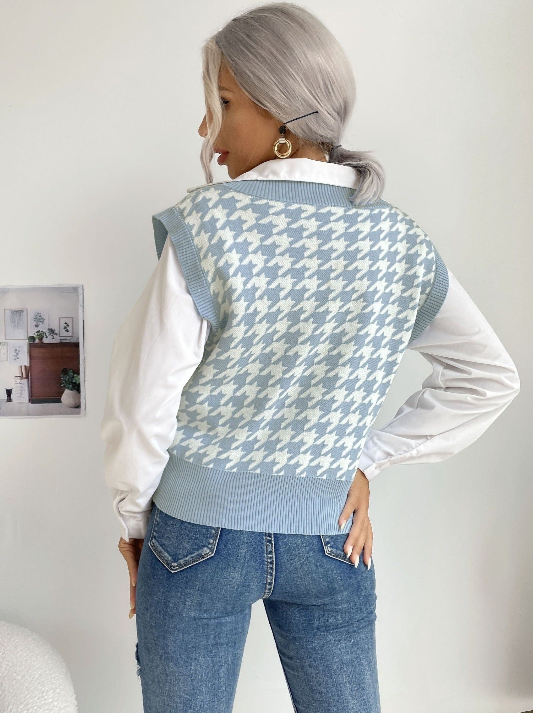 v-neck Ladies Sweater Vest
