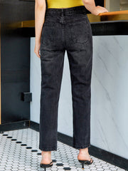 Autumn and Winter Casual Harlan High-waist Slim Straight-leg Pants