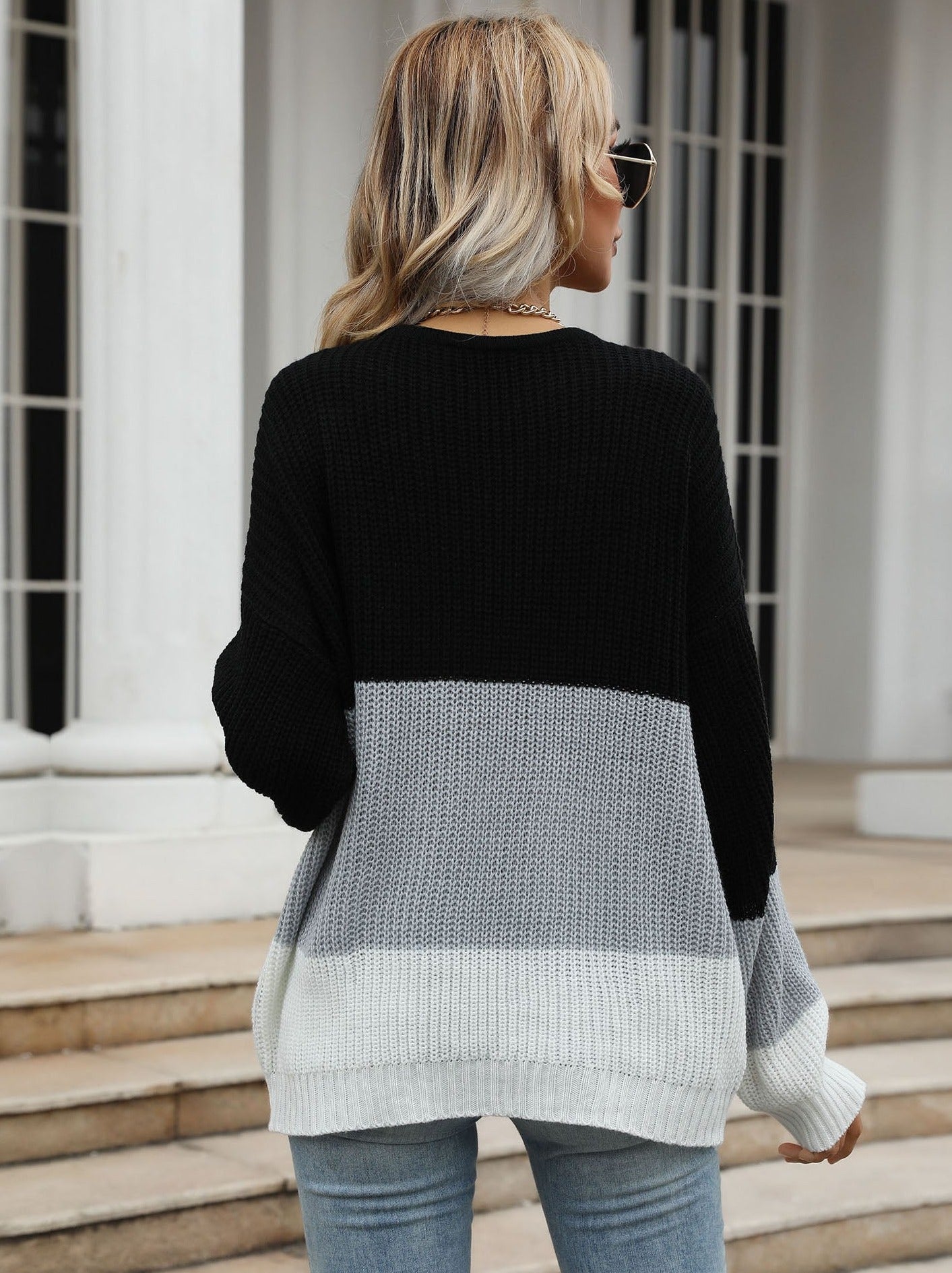 Rundhalspullover Strickpullover 