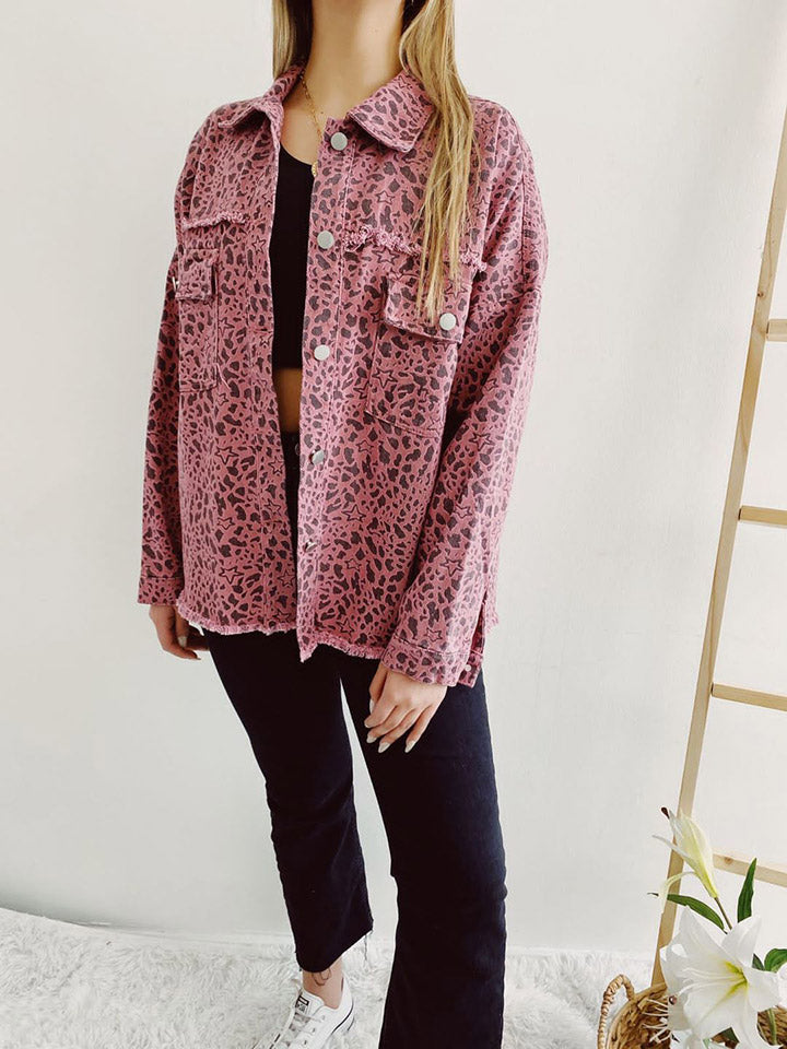 Leopard Star Long Sleeve Jacket