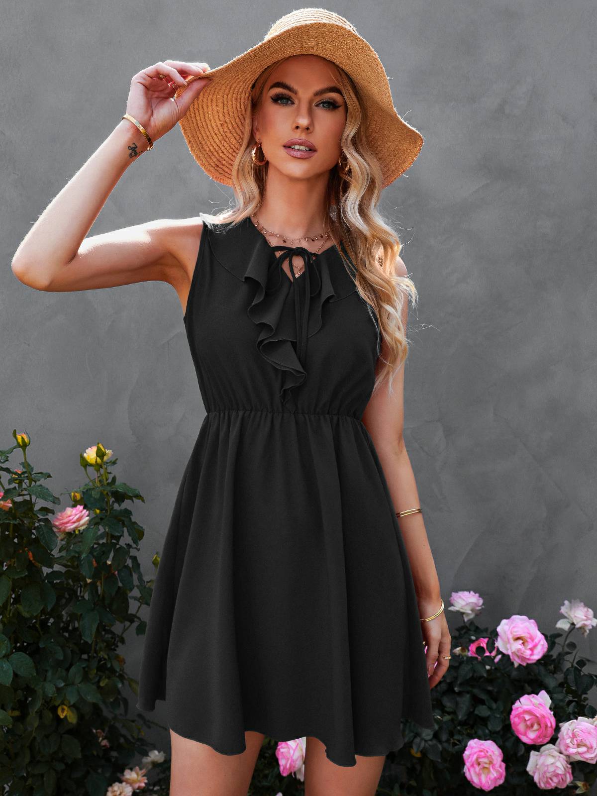 Sleeveless Ruffle Dress