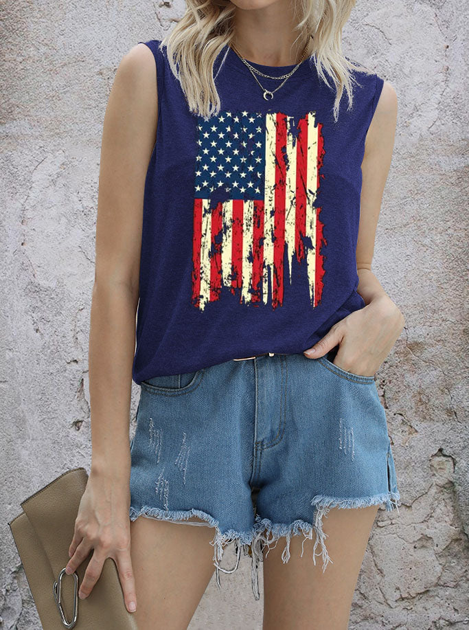 Camiseta sin mangas del Día de la Independencia de Estados Unidos 