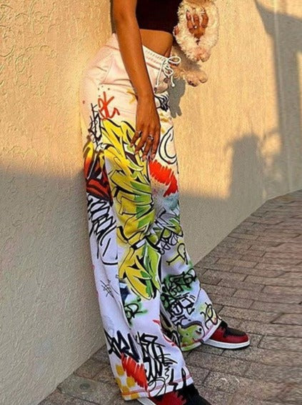 Printed Trendy High Street Casual Trousers