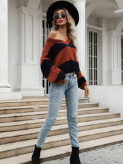 Knitted Colorblock Sweater