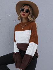 Round Neck Long Sleeve Loose Sweater