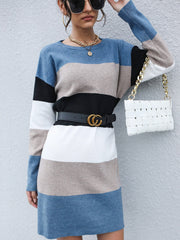 Blue Pullover wool dress