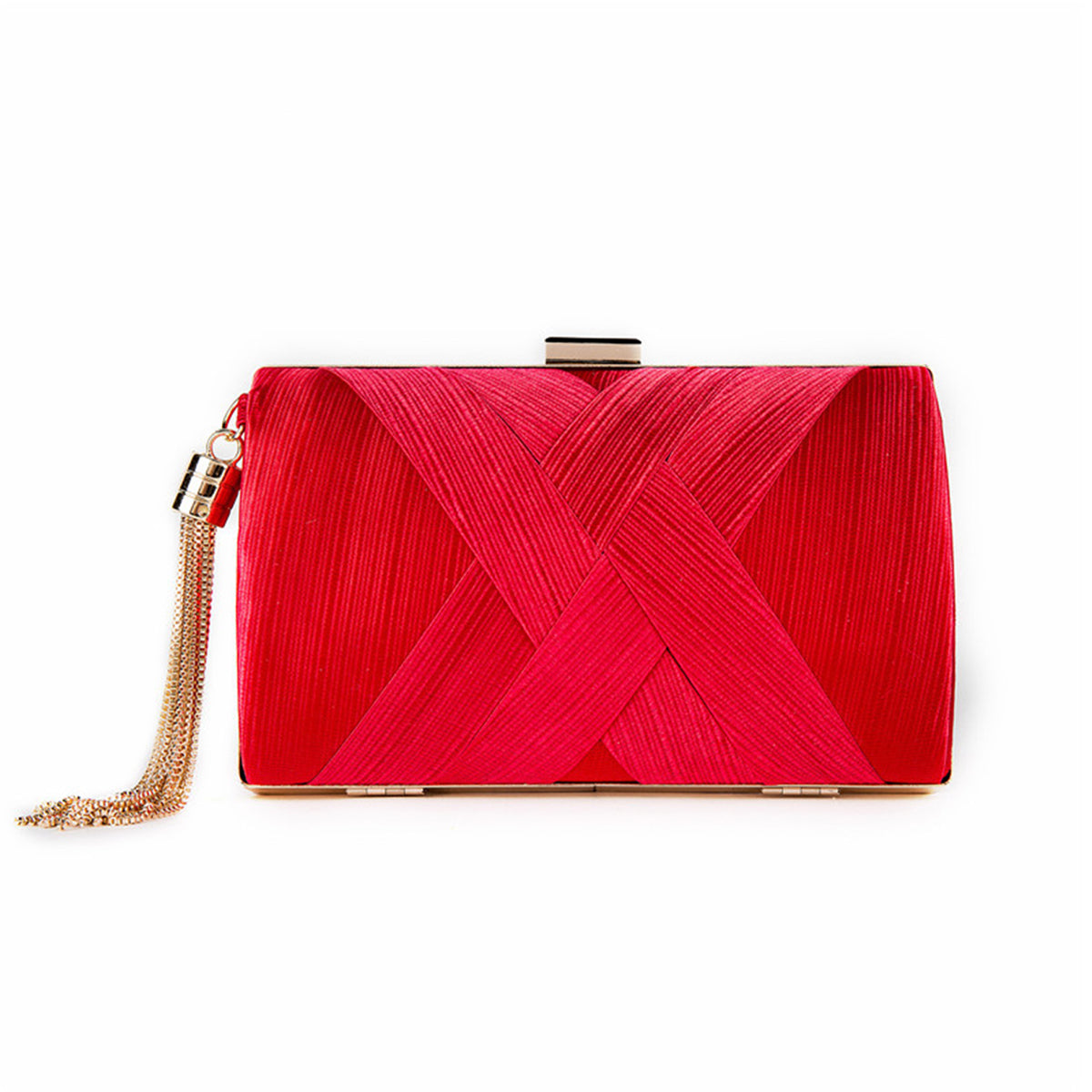 Gewebte Clutch mit Quaste Bag2286