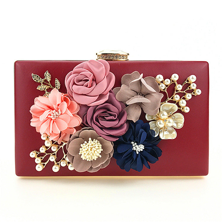 Three-Dimensional Flower Chain Clutch Bag Bag2143